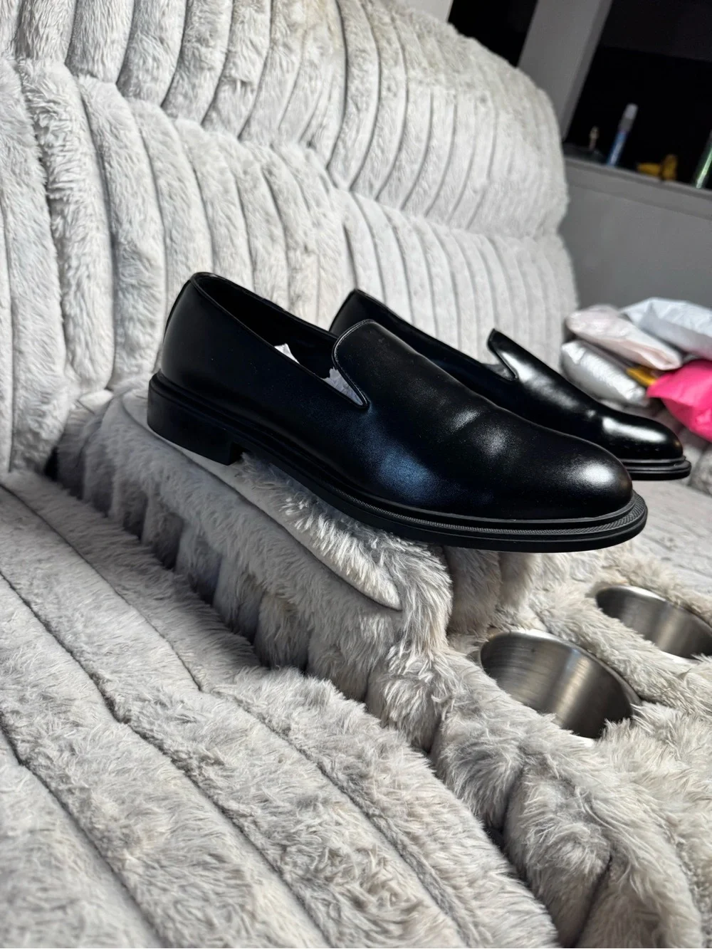 Zara Black Leather Slip-On Men’s Loafers